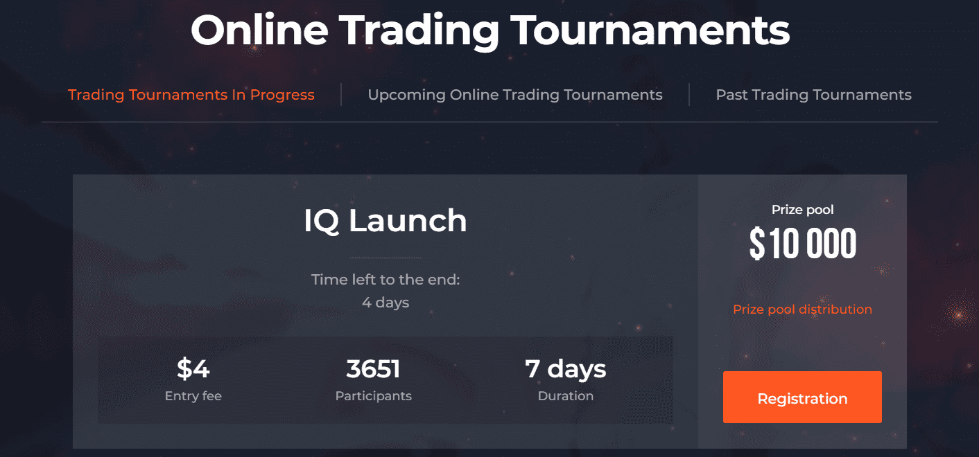 IQ Option online trading tournaments