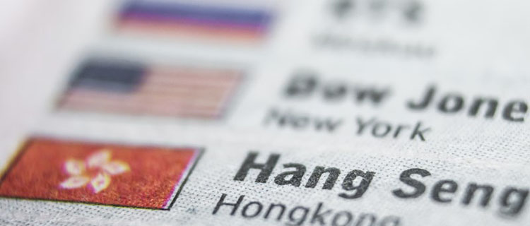 The Hang Seng Index (HSI) shows a slight rebound after collapse