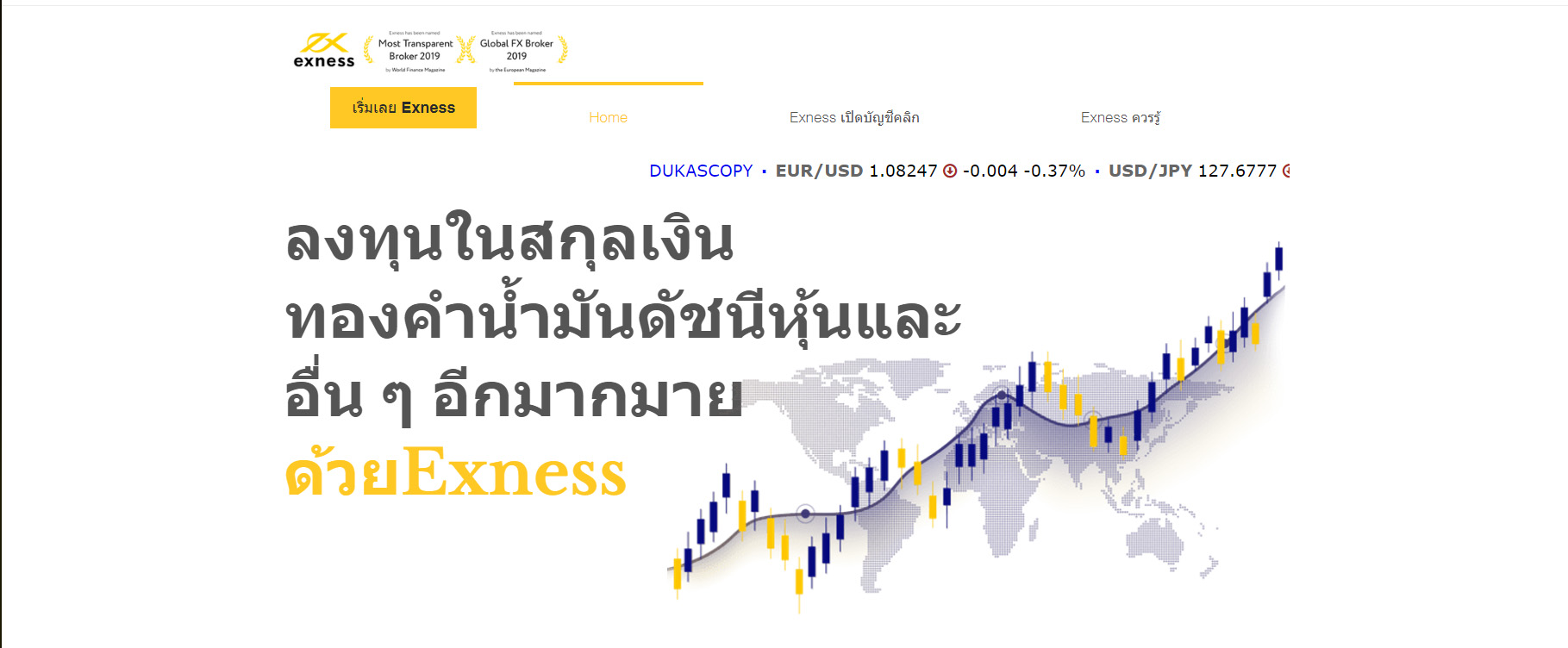 Exness languages and technical support in Thailand