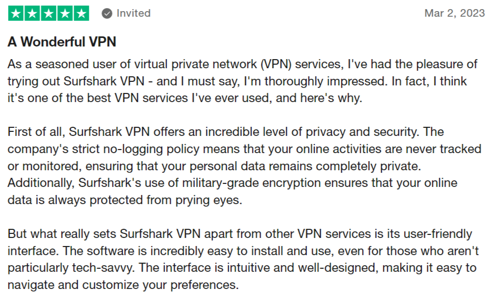 surfshark VPN speed